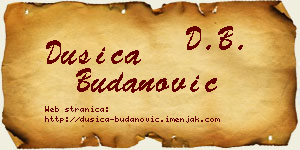 Dušica Budanović vizit kartica